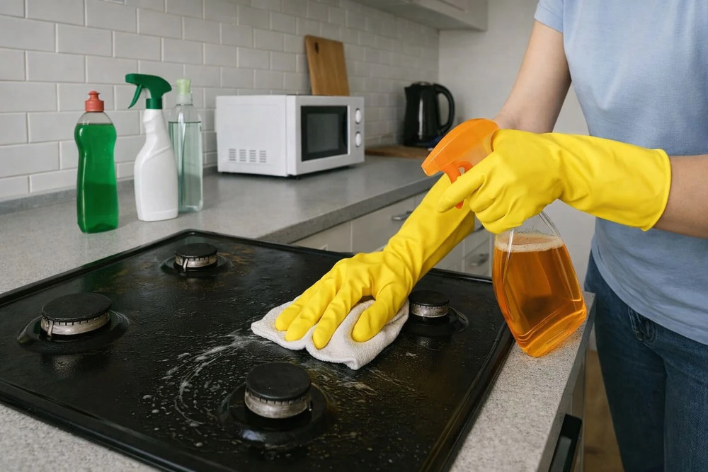 Як видалити жир з кухні без агресивної хімії