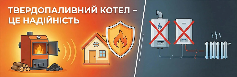 Чому твердопаливний котел – найкраще рішення під час війни та після перемоги